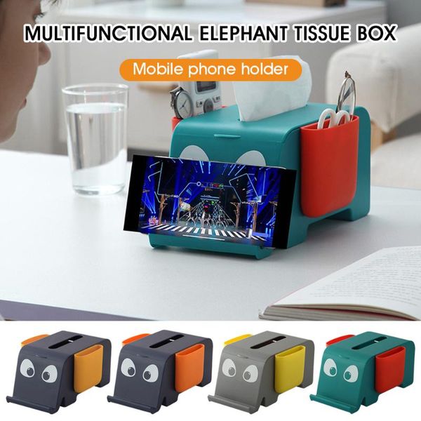 

tissue boxes & napkins box multifunctional creative elephant-shaped drawer home remote control storage bracket
