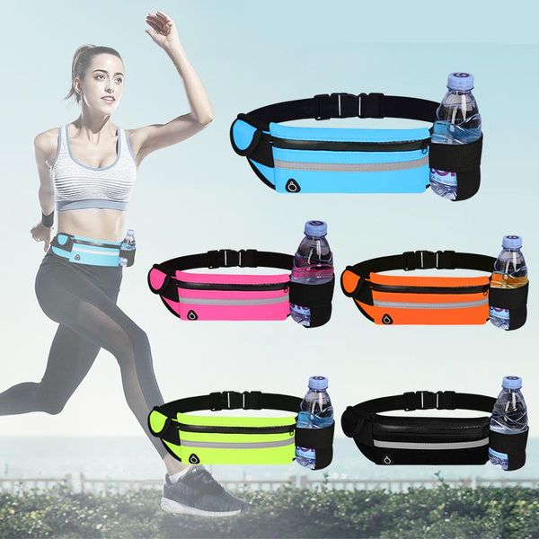 

outdoor bags sports running waist bag mobile phone belt waterproof men women tactical invisible with drink holder