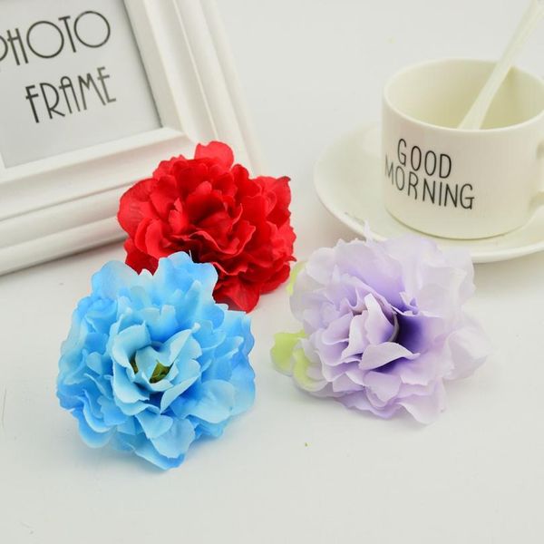 

5pcs 8cm silk peony artificial flower for the garden wedding flower wall decor diy make door wreaths hat fake rose jllrao