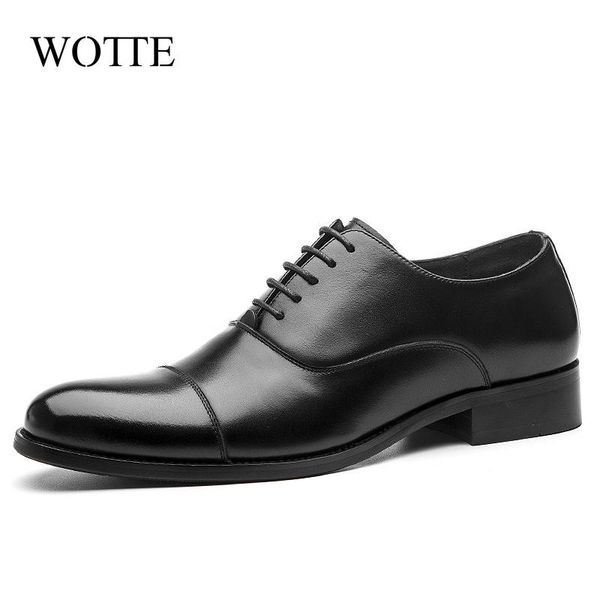 

dress shoes 2021 men's business lace-up mens fashion leather elegant gentleman comfortable formal men flats, Black