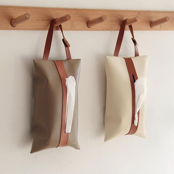 

tissue boxes & napkins kitchen hanging holder napkin multi-use car backseat purse buckle zipper closure for home