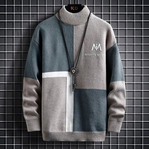 

men's sweaters lamb wool sweater o-neck autumn winter velvet thickening youth warm couple wear cashmere knit male drop ship, White;black