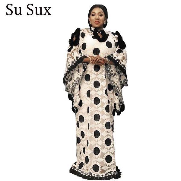 

ethnic clothing african clothes evening party maxi dress robe dresses for women embroidery flare sleeve mesh plus size 2021, Red