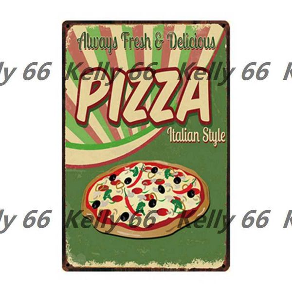 

foods dogs hamburger chicken bbq pizza metal sign tin poster home decor bar wall art painting 20*30 cm size f-05