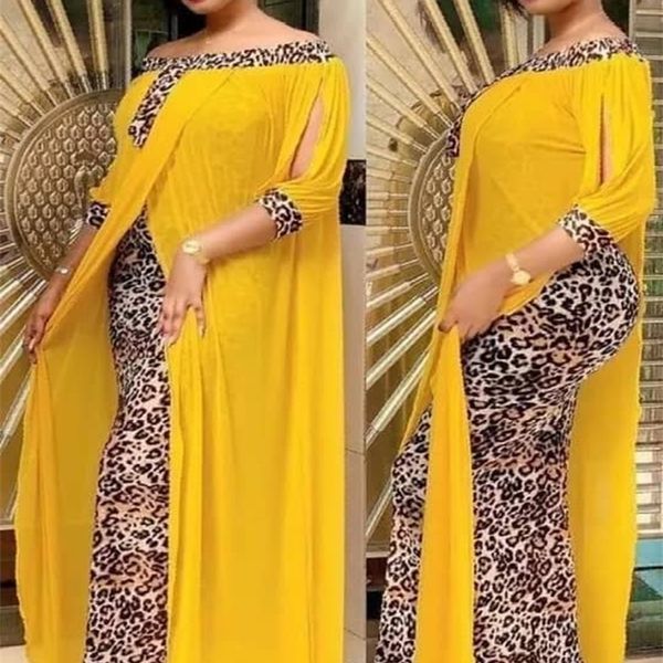 

mr hunkle leopard loose bodycon fashion outdoor womenmaxi dress leisure patchwork strapless ethnic style african vestidos 210309, Black;gray