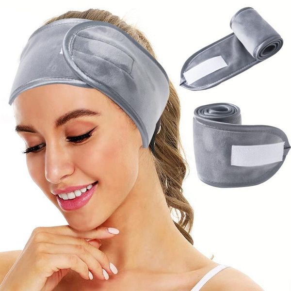 

shower caps 1pc women adjustable hair band makeup toweling wrap headband stretch salon spa facial accessories cap