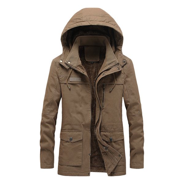 

men winter warmth and velvet thick casual jacket, Black;brown