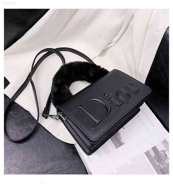 

dio / senior the d family plush pu hand-held women's fashion small square bag