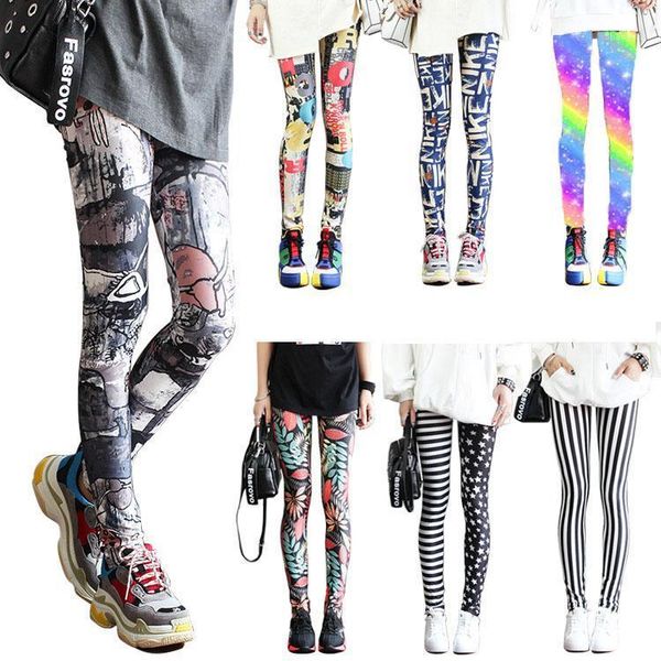 

women's leggings women's fashion casual highly elastic and colorful leg warmer fit most sizes leggins pants trousers woman's, Black