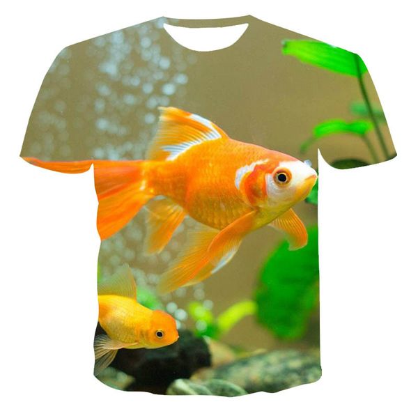 

2020 fashion new casual t-shirt boys and girls personalized 3d printed t-shirt childrens cartoon short sleeve t-shirt, Blue
