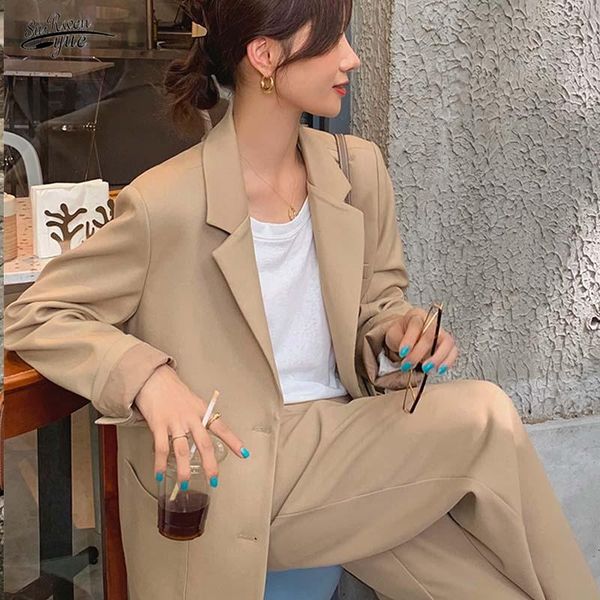 

women's jackets korean version of all-match pure color senior slim casual suit custom profile loose jacket female fall and winter15741, Black;brown