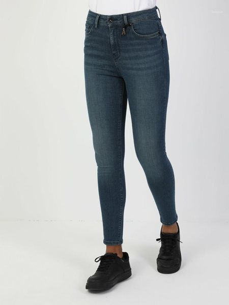 

blue woman pants cl1046984 women's & capris, Black;white