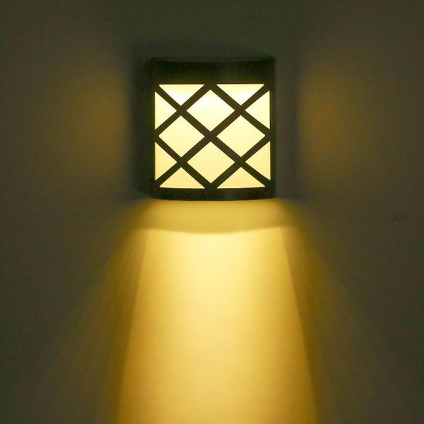 

solar lamps garden powered wall light fence decorative lamp dusk-to-dawn lighting control ip55 outdoor sconce landscape