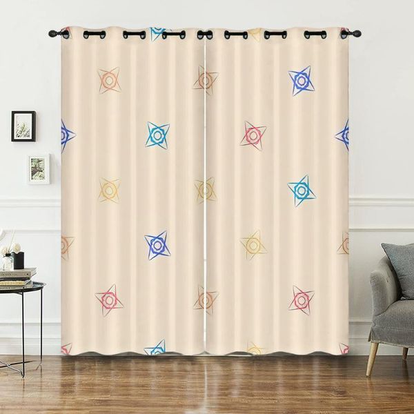 

curtain & drapes cream color art style paint streaks pattern customized for livingroom high density block light durable