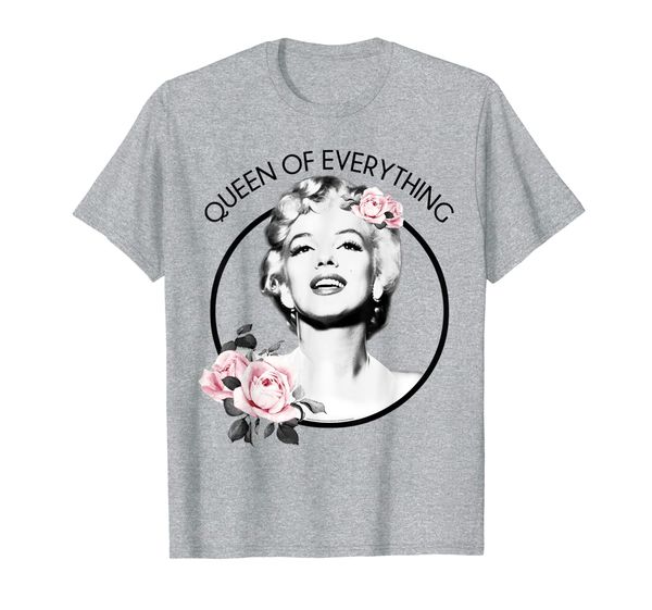 

marilyn monroe queen of everything t-shirt, White;black