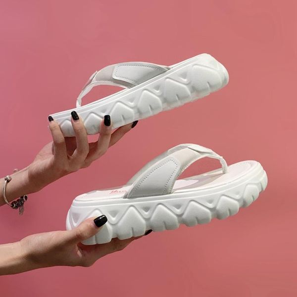 

slippers 2021 summer women's flip flops light weight comfortable shoes ladies leisure heel casual shallow, Black