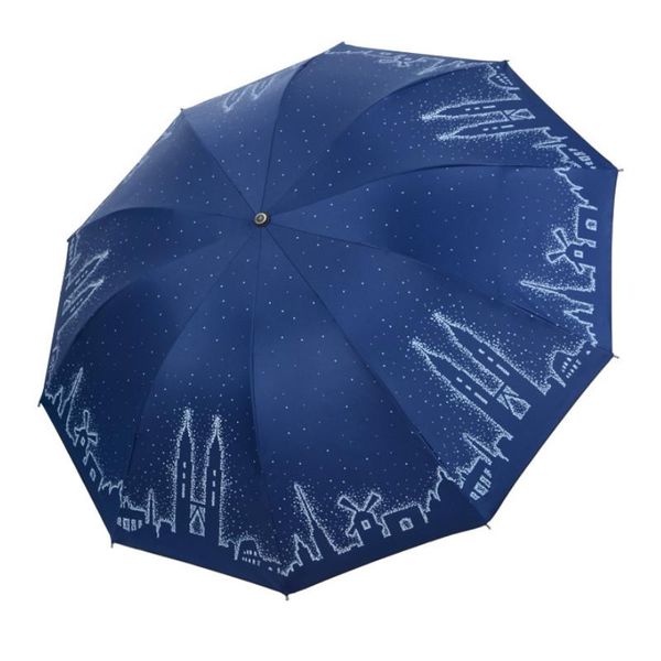 

umbrellas increase ten bones umbrella big size men women black glue sunscreen creative twin towers sunny 3 folding