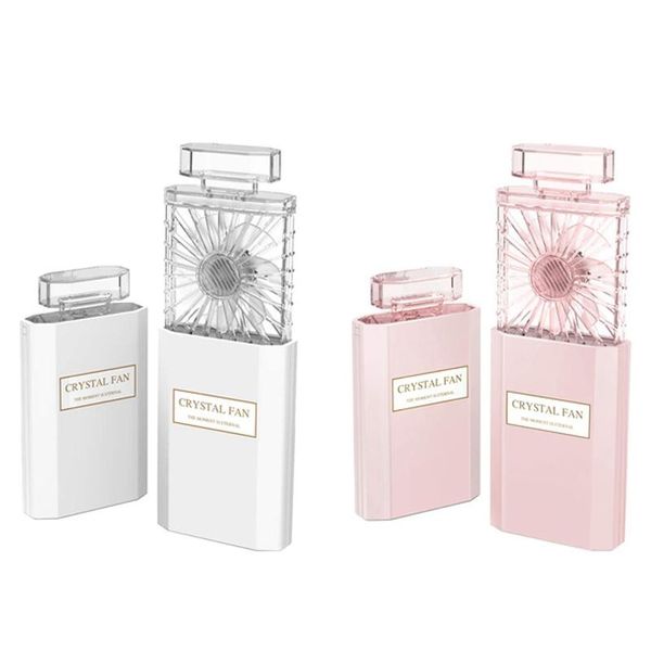 

lady handheld fan, rechargeable small personal fan powerful pull-out portable fan, mini desk electric fan safe for office school