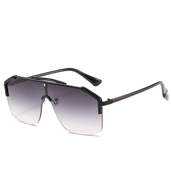 

sunglasses one piece european and american personality frameless men's women's trendy, White;black