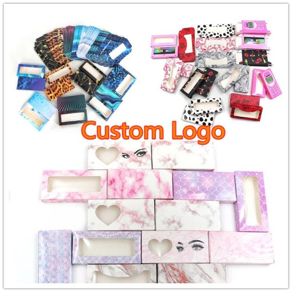 

false eyelashes 20/50100 pcs eyelash packaging box bulk wholesale custom 3d mink lashes boxes with logo makeup set case pack