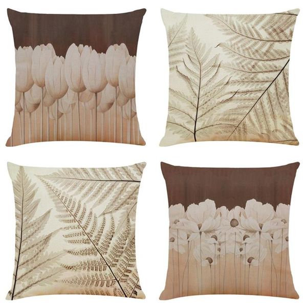 

cushion/decorative pillow tropical plants home decor pillows covers cotton linen sofa thorw pillowcases 45x45cm cushion for bed couch chair