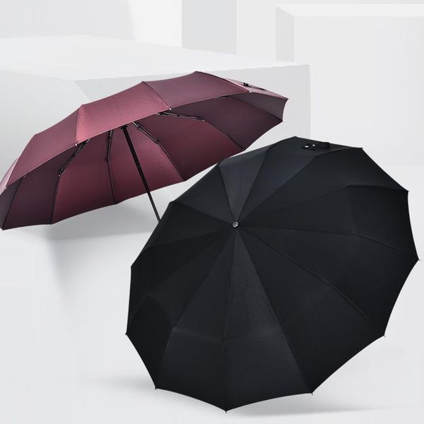 

umbrellas plaid automatic umbrella three-folding for men 10 bones anti-uv parapluie folding women rain