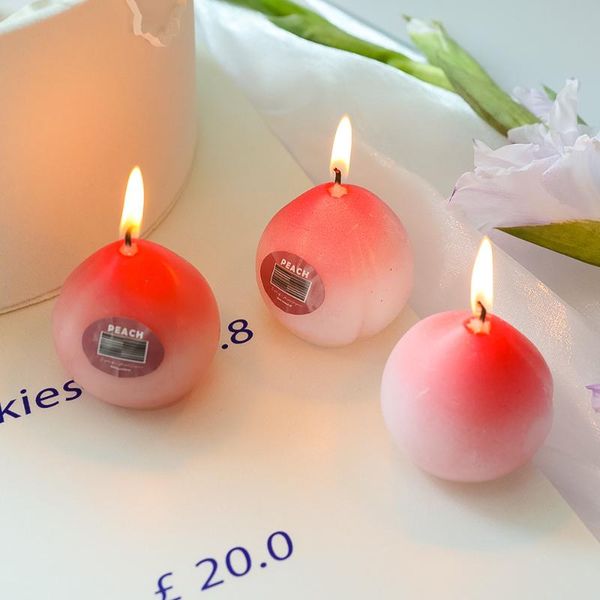 

candles candle peach souvenir handmade fruit set gift box birthday party wedding home decoration