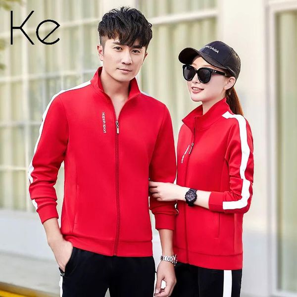 

ke new couple sports and leisure suits women's spring autumn men's casual two-piece suits, men's running training sportswear, White;black
