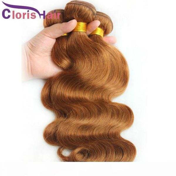 

grade 8a body wave mink brazilian weave bundles #30 medium auburn virgin human hair extensions blonde bresilienne wavy weaving deals, Black