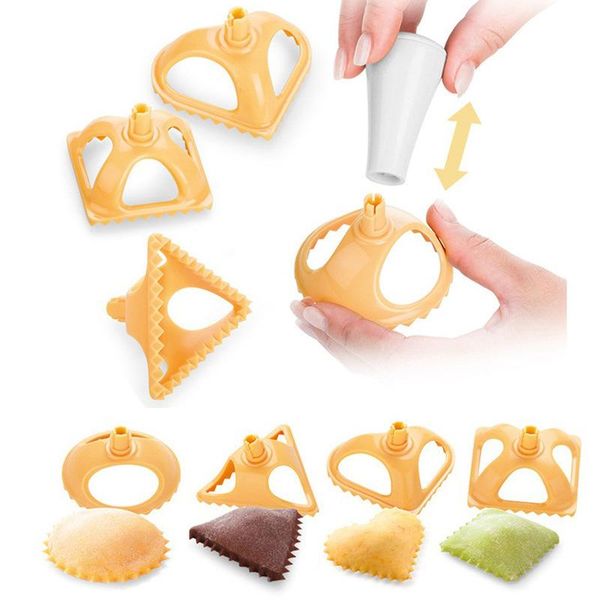 

baking & pastry tools 4pcs/set plastic dumpling molds 4 shapes press tool chinese jiaozi kitchen cooking mold