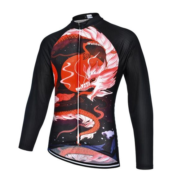 

racing jackets cycling jersey funny men's cookie bicycle clothing breathable mtb bike shirt, Black;red