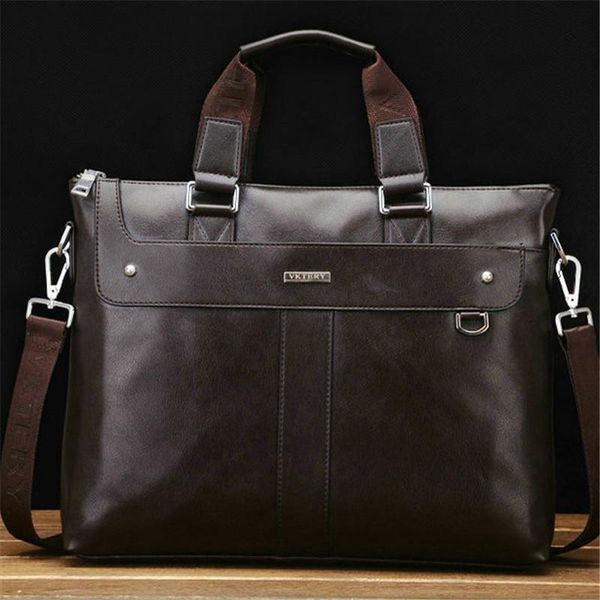 

briefcases 2021 leather men bag briefcases14" lapmen's business crossbody messenger/shoulder