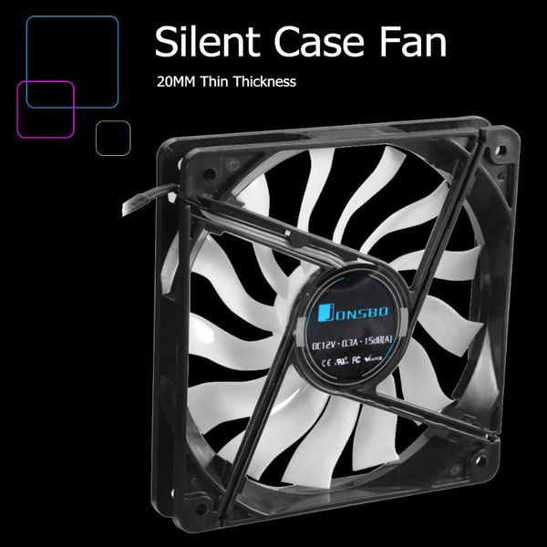 

jonsbo 12021 pc case fan 120x120x20mm silent deskcomputer chassis fan cpu cooler cooling 4pin 3pin 1000rpm dropship
