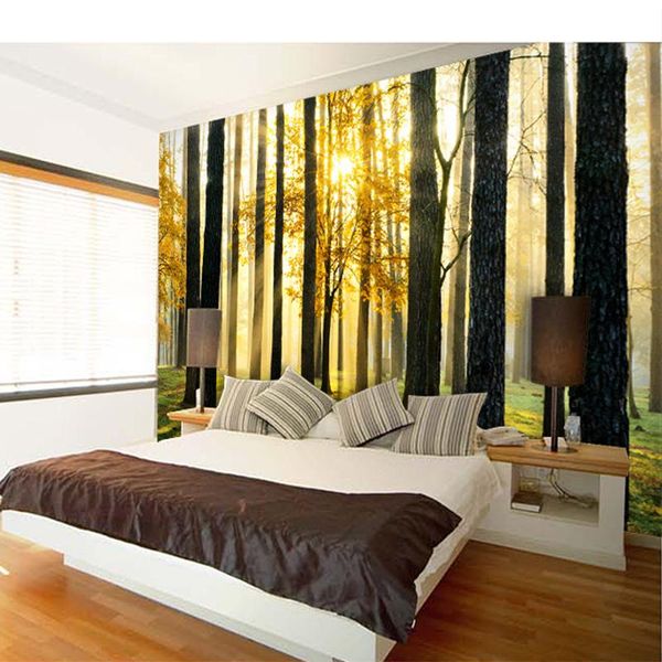 

wallpapers 3d wallpaper forest sunshine landscape po mural living room bedroom dining interior decor wall papers papel de parede