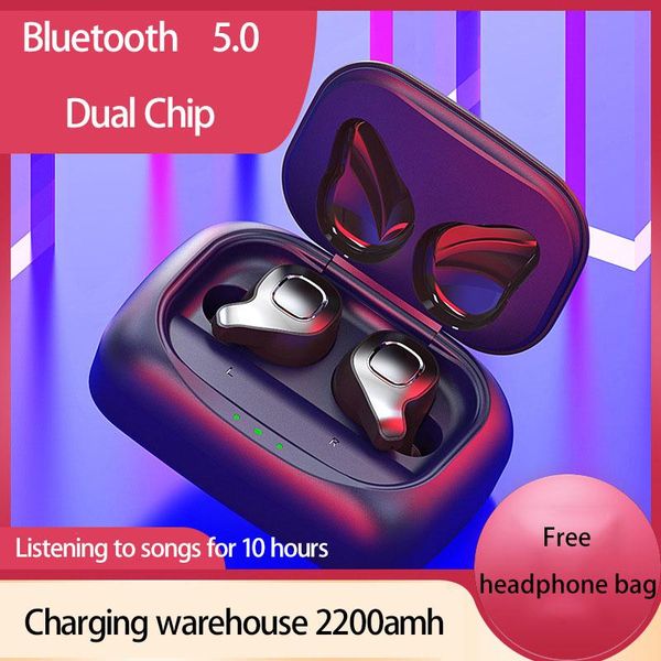 

headphones & earphones fmj f8 smart wireless bluetooth tws 5.0 headsets sports gaming charging warehouse with microphone