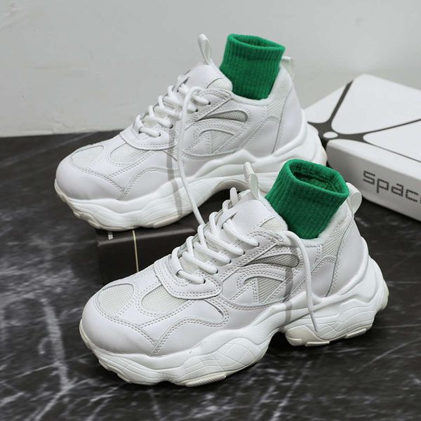 

autumn winter 2020 new net red and white daddy shoes for women, White;red