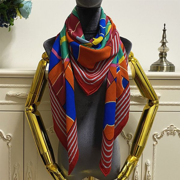 

women's square scarf shawl good quality 50% silk 50%wool material warm scarves print letters pattern size 130cm-130cm, Blue;gray