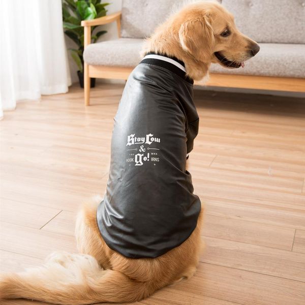 

dog apparel clothes large jacket leather coat winter warm for dogs