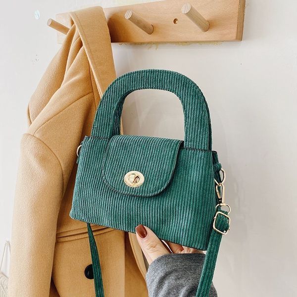 

2021 new style temperament goddess fashion popular single shoulder messenger solid color s corduroy portable small bag for women