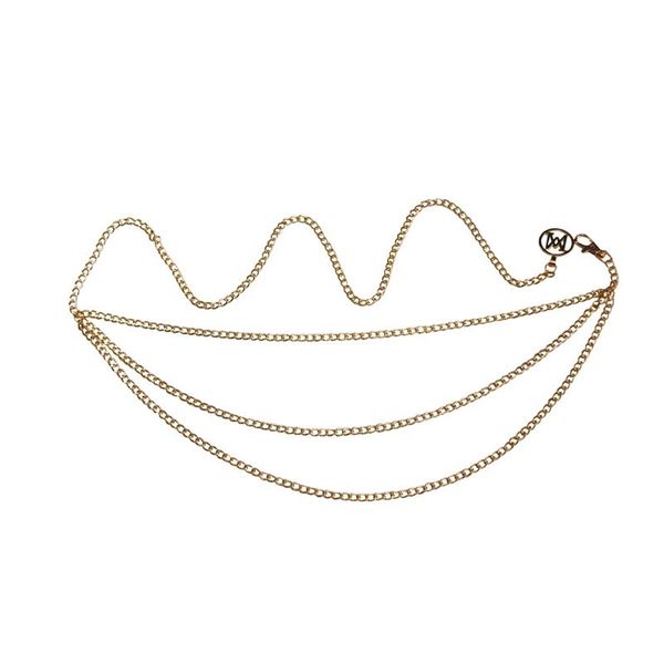 

other simple metal chain waist personality cool geometric wind, Slivery;golden