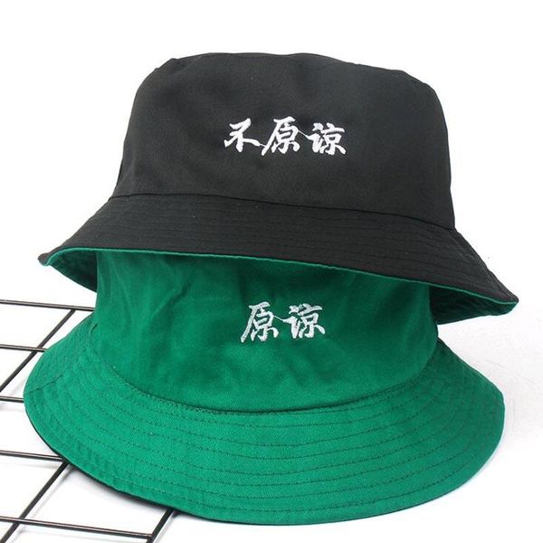 

cloches spoof two side reversible green bucket hat men women fishing hunting bob caps beach suncreen for summer boonie, Blue;gray