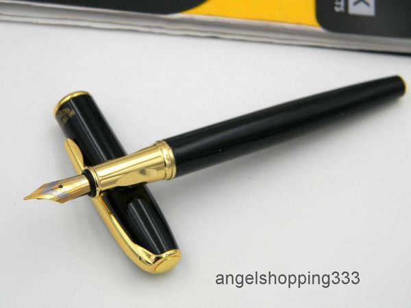 

zwart gouden trim medium nib vulpen