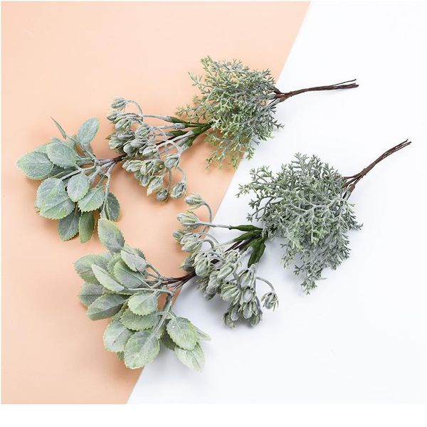 

6pcs artificial plants decorative flowers wreaths wedding home decoration accessories diy gift box a cap scrapbooking fl qylhpe