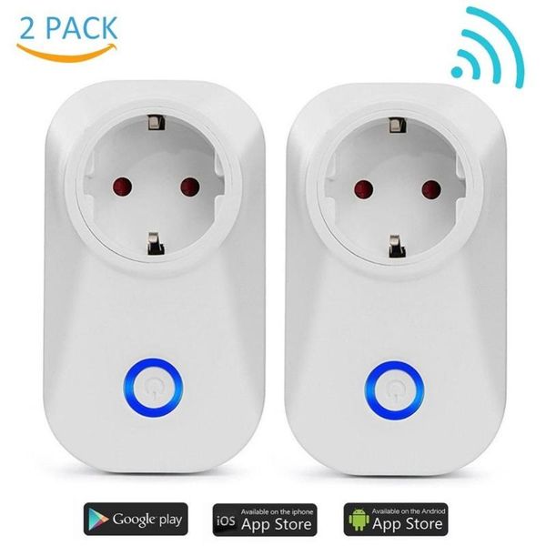 

smart power plugs wifi plug switch socket eu audio remote app wireless control timing for alexa echo home automation