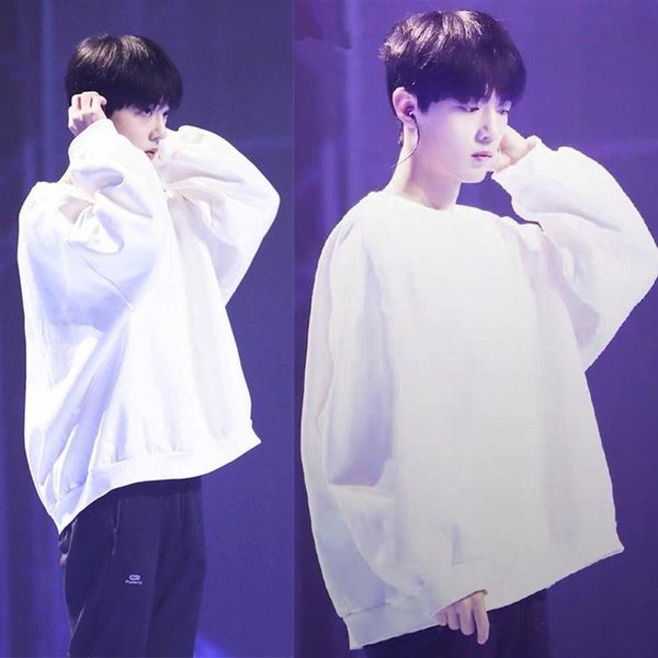 

men's hoodies & sweatshirts xiao zhan hoodie plain cardigan loose retro white casual hip street boy girls sweatshirt over sized style, Black