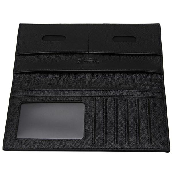 

super slim business leather clutch long wallet bifold id card holder men purse 7xec, Red;black