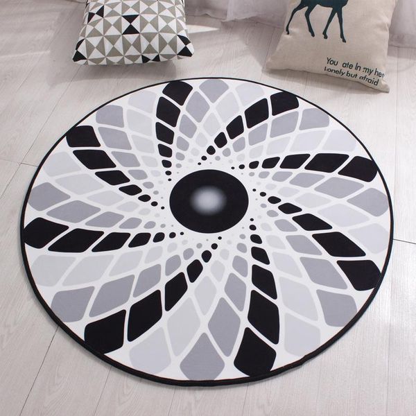 

carpets geometric round living room bedroom large area home decor carpet computer chair mat rugs big size yoga pad 200cm