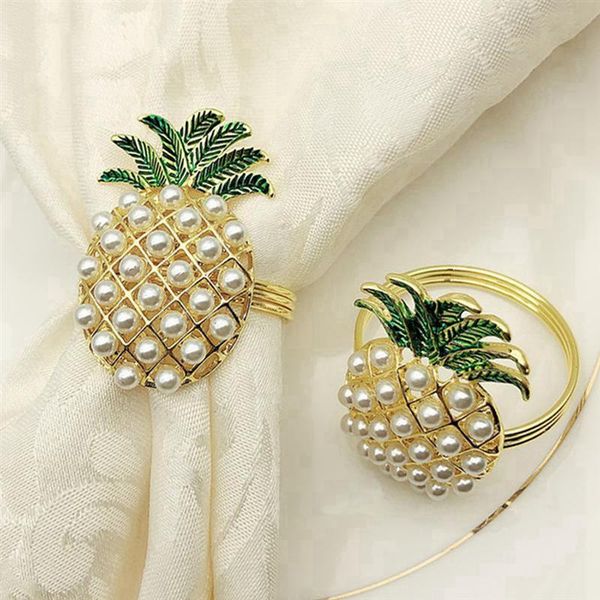

napkin rings 6 pack chirstmas wine glass charms markers & 4 pineapple alloy rings-abux
