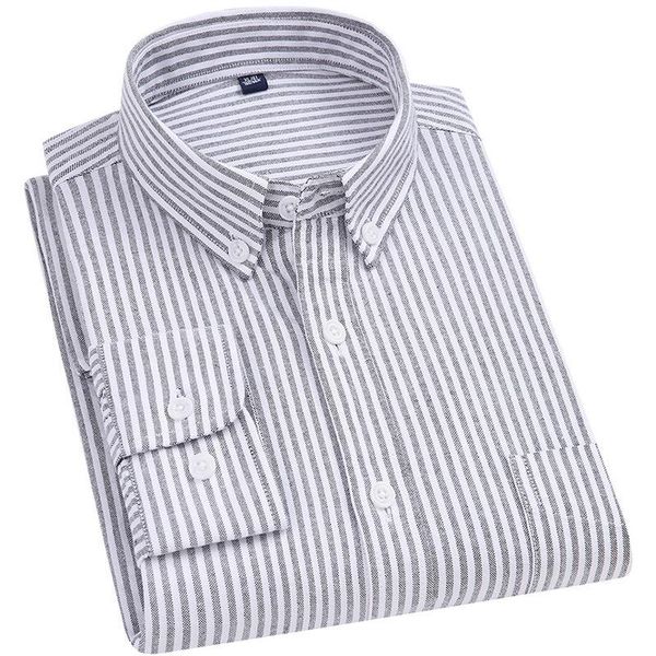 

men's casual shirts kc801 striped shirt for men business oxford slim sit long sleeve classical turn-down collar blouse single-breasted, White;black