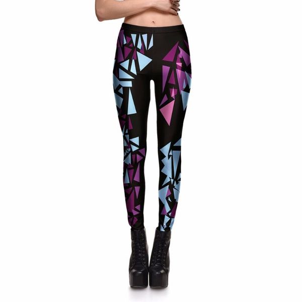 

women's leggings fashion diamond fitness black 5 patterns rainbow print girls outfit purple blue leggins